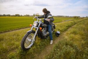 Photo black biker jacket
